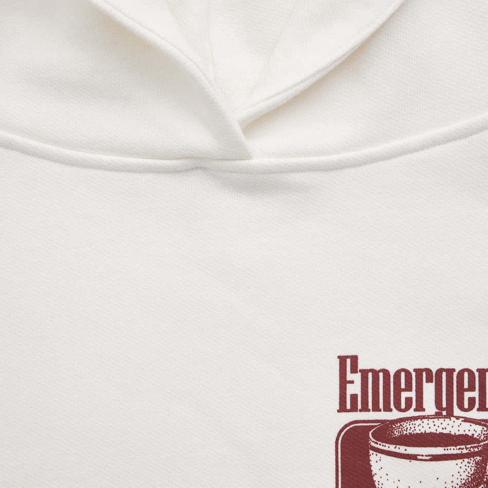 COFFEE CROPPED HOODIE OVERSIZED