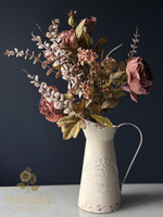 Букет античных пионовидных роз 59 см