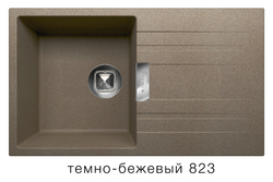 Кухонная мойка Tolero Loft TL-750 750x435мм Темно-бежевый №823