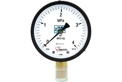 Манометр МП3-Уф 0-4 МПа кт.1,5 d.100 IP40 G1/2 РШ