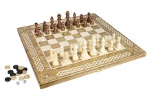 Шахматы + Шашки + Нарды 3 в 1 "Амбассадор 1", 50 см, ясень, Partida