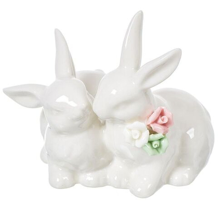 Фигурка декоративная Кролики, 12 см, Y4-3680