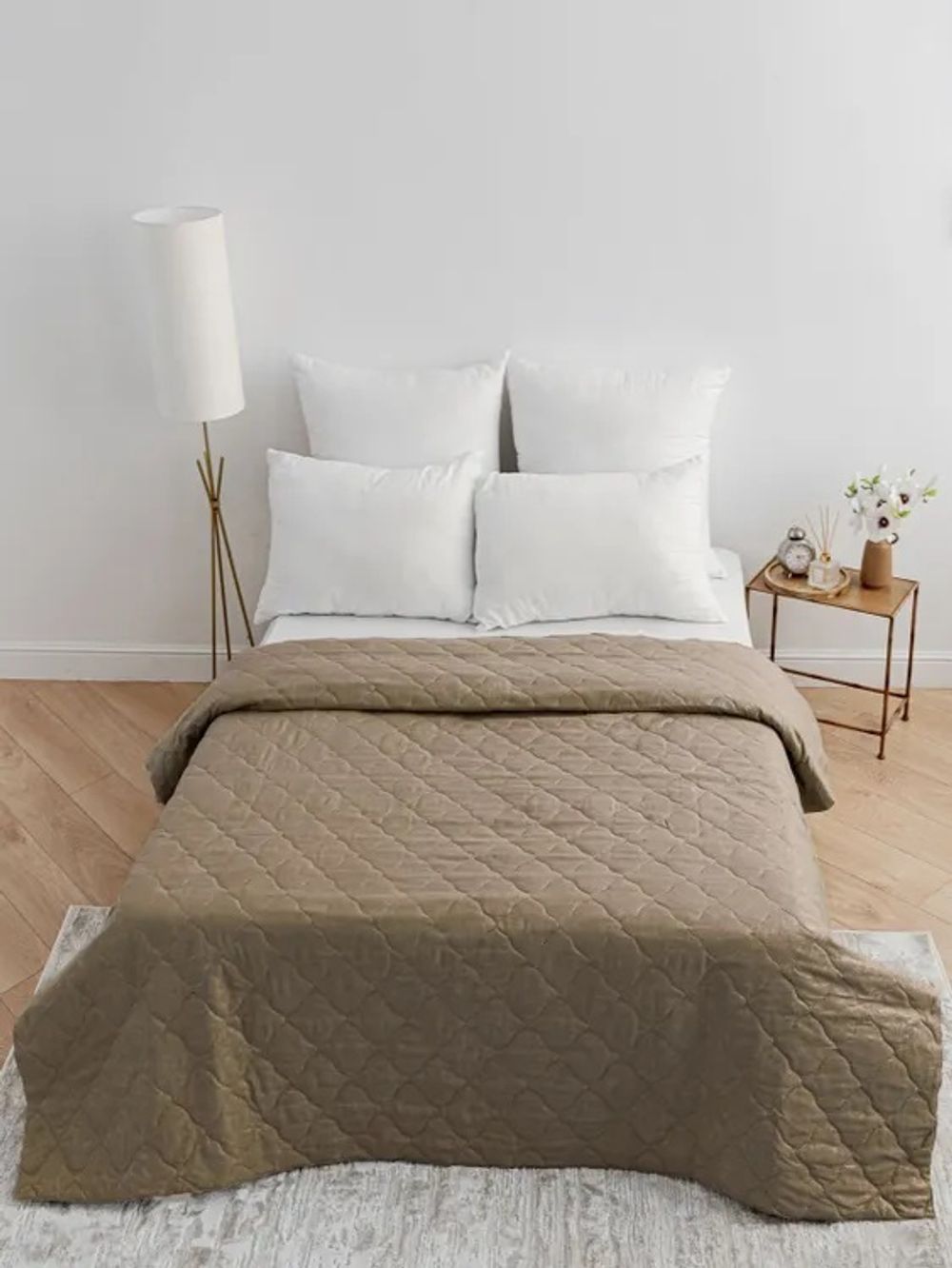 Покрывало микрофибра 240х215, бежевый