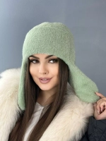 шапка зимняя ушанка из мягкого экомеха меховая