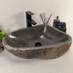 Раковина из речного камня RS-65039 54*38*15 0857