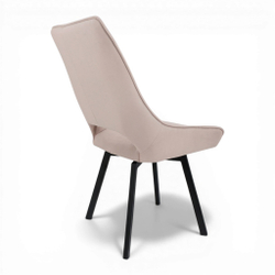 Стул поворотный "Барри 360" (арт. 368П), велюр Бренди В03 бежевый, ножки профильные черные