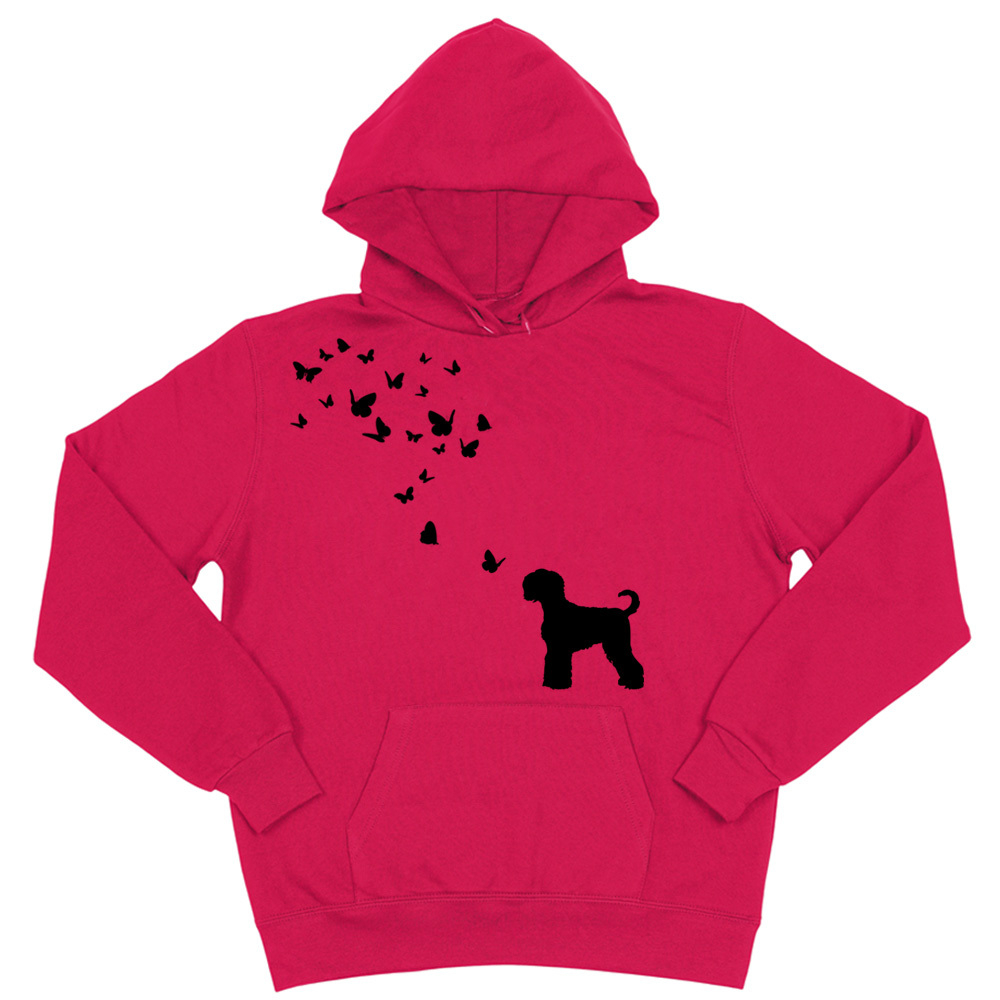 Толстовка "Черный терьер и бабочки"