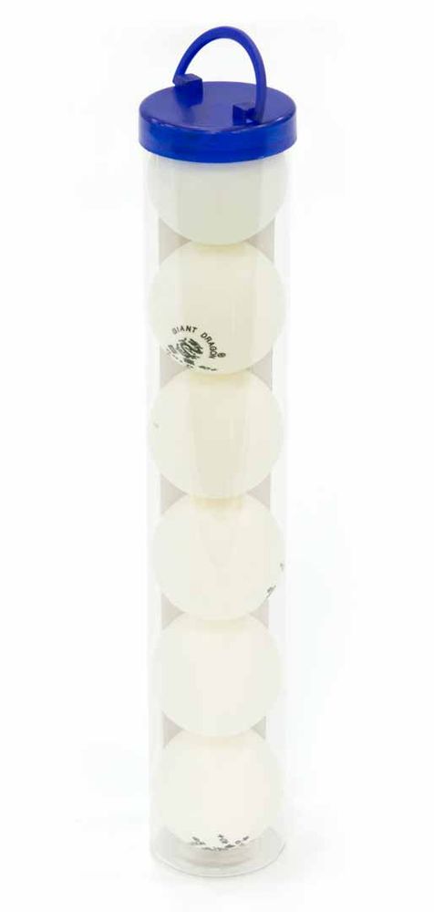 Мячи Dragon Training Gold 2* New (6 шт, бел.) в тубусе