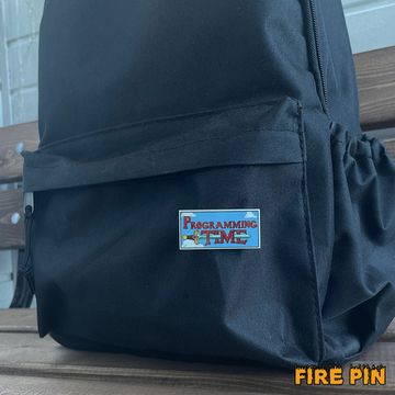Значок деревянный (брошь) Время Программирования. Fire Pin