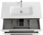 Тумба с раковиной Cezares ECO-CER-N 100 ECO-CER-N-1000-2C-SO-BO белая матовая
