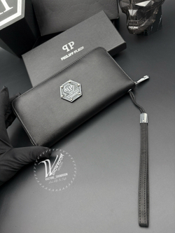 Кожаный кошелек на молнии Philipp Plein
