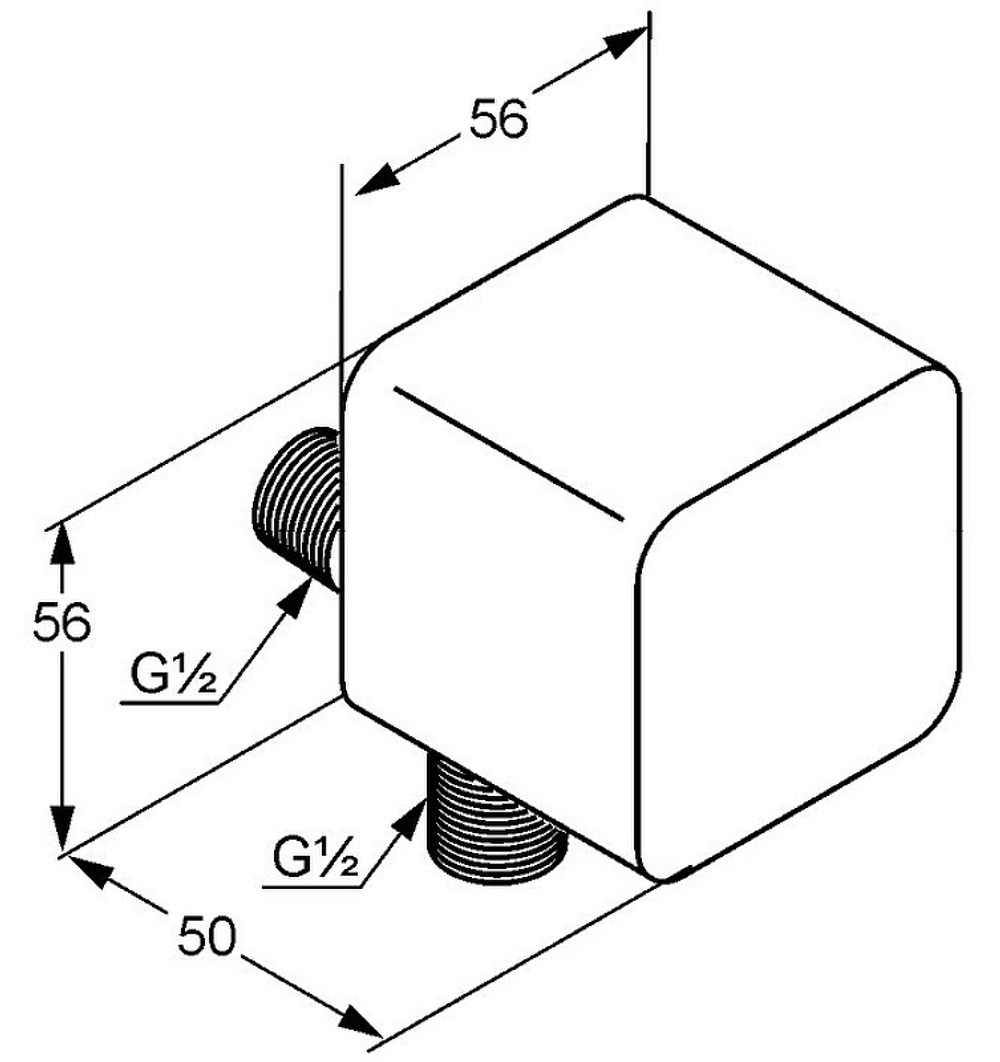 Шланговое подключение Kludi A-Qa хром (6554305-00)
