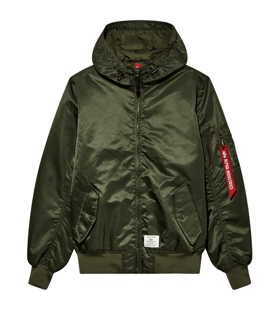 Бомбер Alpha Industries L-2B Hooded Gen II OG-107 Green