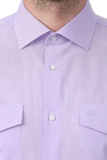 Сорочка мужская VESTER короткий рукав, цвет сиреневый, хлопок/пэ 76614 65