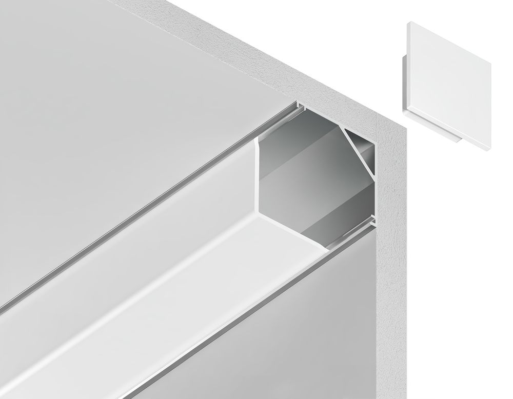 Ambrella Алюминиевый профиль угловой квадратный 15.7*15.7 для светодиодной ленты до 9,78мм Alum Profile GP2150AL