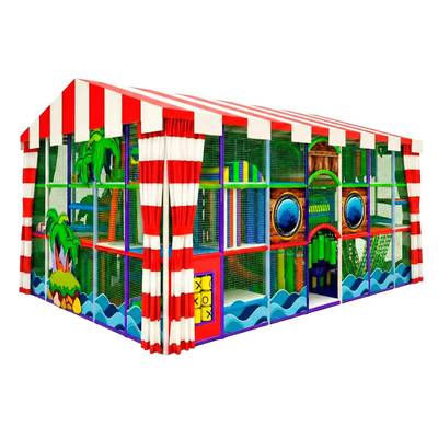 Детский уличный игровой лабиринт с крышей «Волшебный Берег» 8,61×6,15×5,2 м