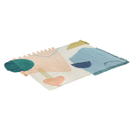 Ковер из хлопка с геометрическим принтом, бахромой и кисточками из коллекции ethnic, 120х180 см