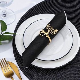 Кольцо для салфетки Nature Олень, 6,5×6 см, цвет золотой