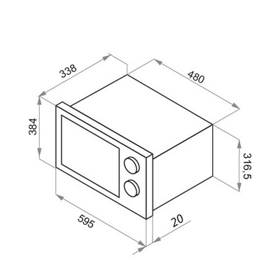 Микроволновая печь встраиваемая HOMSair MOB201S