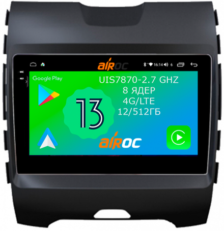 Магнитола для Ford Edge 2015+ - Airoc 2K AU-1712 на Android 13, TS20, 12/512Гб, SIM-слот