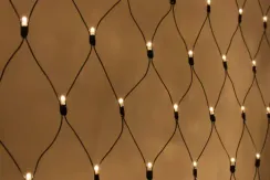 Светодиодная сеть 388 теплых белых LED ламп, 2*3 м., статика, черный провод, Teamprof (TPF-N2*3-B/WW)