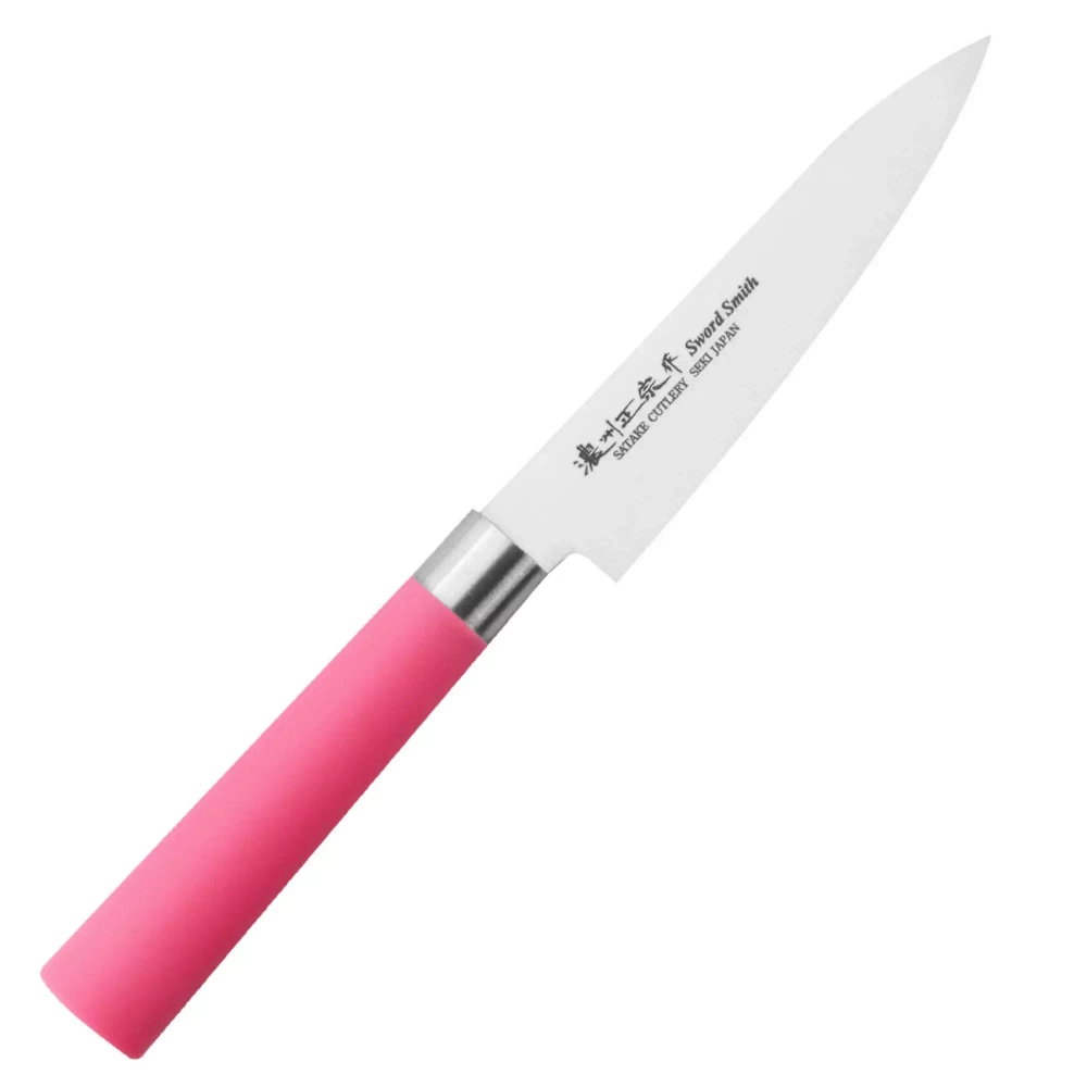 Satake - Нож Macaron Pink 12см универсальный / артикул   807-258  / GTIN 4956617807258