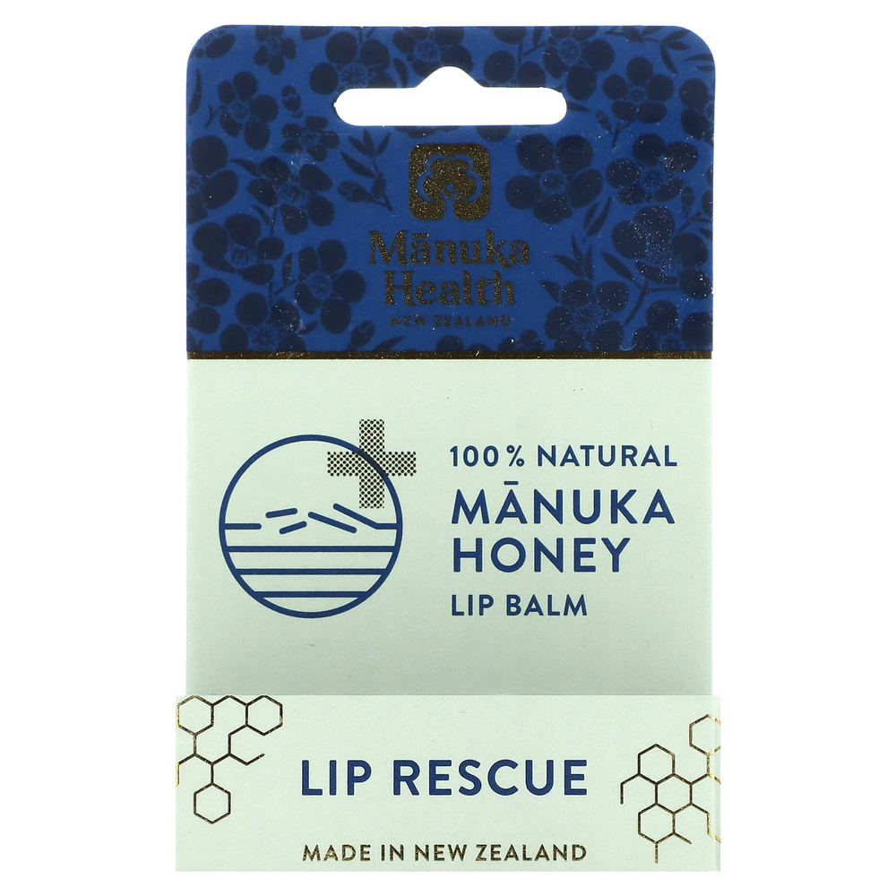 Manuka Health, 100% натуральный бальзам для губ с медом манука, 4,5 г (0,16 унции)