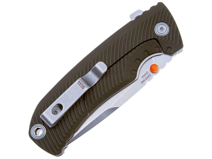 Нож складной SOG Tellus FLK Olive Drab, сталь Cryo 440C,рукоять GRN,блистер (SOG-14-06-01-43)