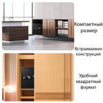 Сейф огнестойкий DELI "ET581" электронный замок + ключ, 380х300х420 мм, 25,4 кг, черный