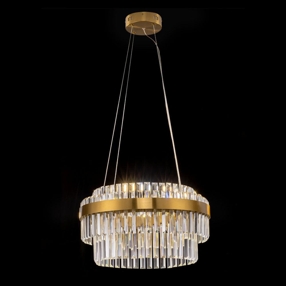 Citilux Sheldon CL339153 LED Люстра хрустальная с пультом Бронза