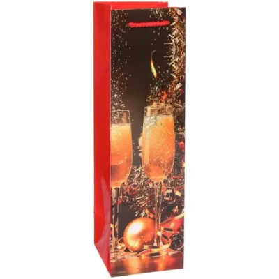 Пакет под бутылку «Напитки» 11*38*11 см