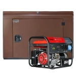 Бензиновый генератор FUBAG BS 7500 A ES с кожухом Geon 1200 RAL 8017