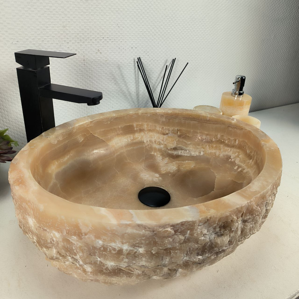 Раковина из оникса Erozy Yellow EO-64518 52*40*16 0159