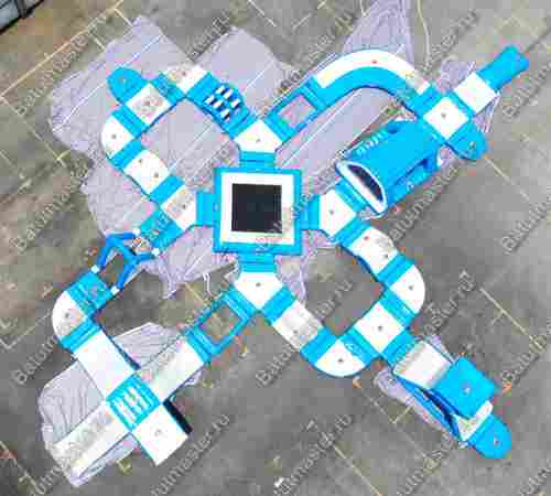 Коммерческий аквапарк на воде «Улыбка моря» 37×32×4 м