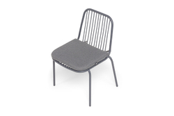 "Кастелло" стул из стали темно-серый (RAL7024) муар, ткань темно-серая 027
