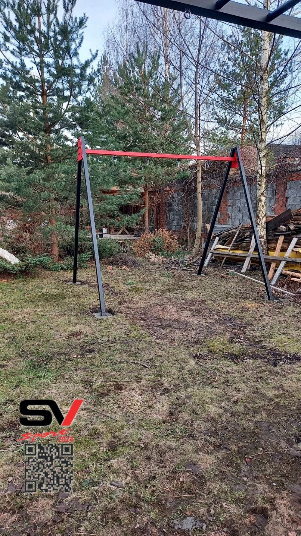 Монтаж уличных качелей Sv Sport