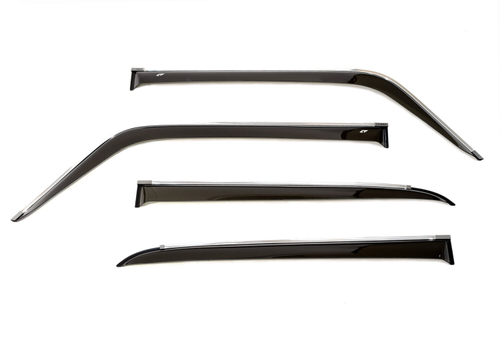 Дефлекторы боковых окон Cobra Tuning на Классика Ваз 2101,03,05,06,07 хромированный молдинг арт.V0015CR