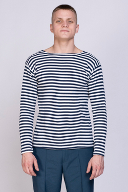 Тельняшка  сувенирная мужская (темно-синие полосы)