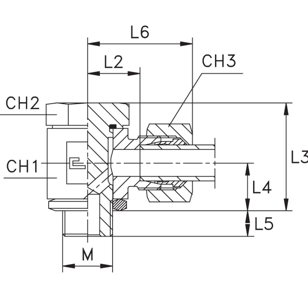 Соединение JE DL18 22х1.5 (в сборе)