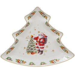 Lenardi 205-287 Блюдо 21х25 см НОВЫЙ ГОД в под.уп.(х24)Фарфор