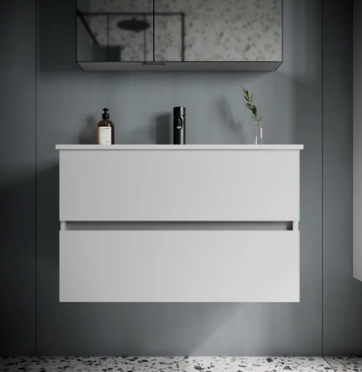 Тумба подвесная SANCOS Urban 790х450х550, c двумя ящиками оснащенными доводчиками, белый глянец , арт. UR80W
