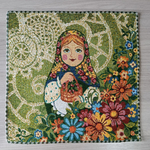 Набор декоративных гобеленовых салфеток Матрешки времена года 32х32 (4 шт.)