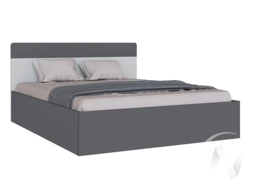 Корпус кровати 1;6м Спальня Вегас (графит серый/камень серый)