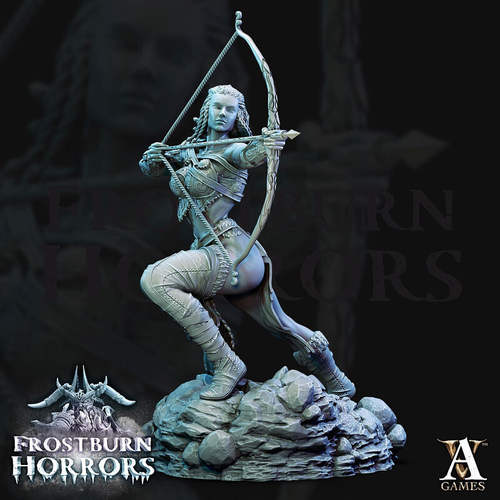 Человек Рейджер Охотник Следопыт Прекрасная лучница  миниатюра для dnd, днд, pathfinder, фентези, Настольная игра, НРИ, Варгейм, РПГ