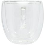 Стеклянный стакан Manti объемом 250 мл с двойными стенками и подставкой из бамбука, 2 шт.