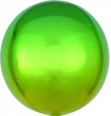 Сфера 3D "Омбре желто-зеленый"