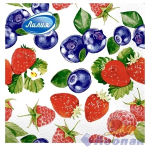 Салфетки бумажные 33*33 Лилия Ягодный фреш, 2сл 20л