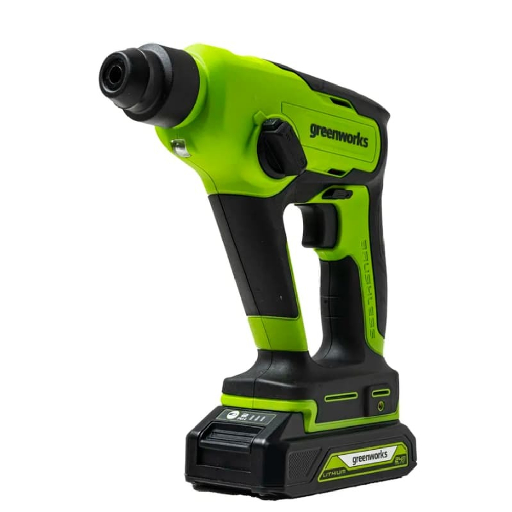Перфоратор аккумуляторный бесщеточный Greenworks Арт. 3803107, 1,2 Дж, 24V