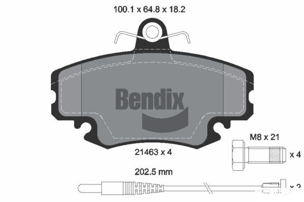 BENDIX Braking - BPD1005-BEN - Brake Pad Set, disc brake