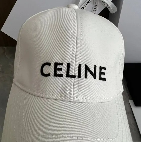 Бейсболка CELINE из хлопка, белый